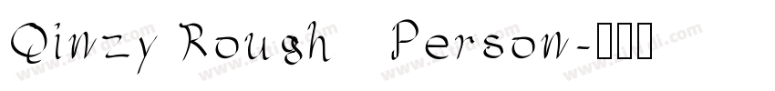 Qinzy Rough   Person字体转换